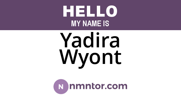Yadira Wyont
