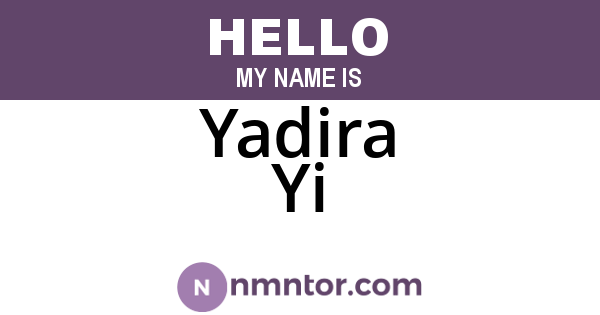 Yadira Yi
