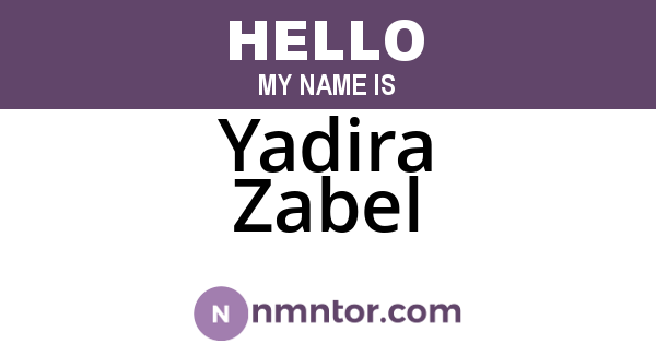 Yadira Zabel