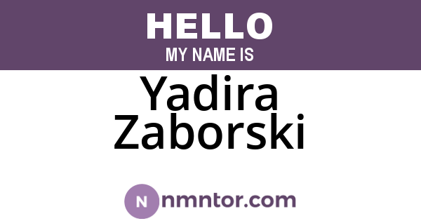 Yadira Zaborski
