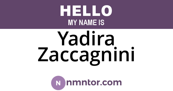 Yadira Zaccagnini