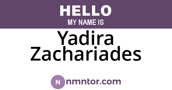 Yadira Zachariades