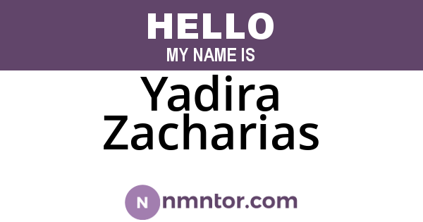 Yadira Zacharias