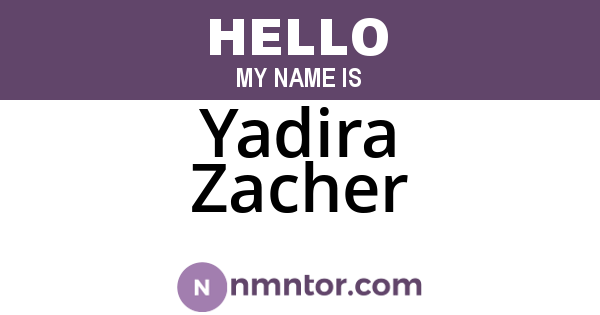 Yadira Zacher