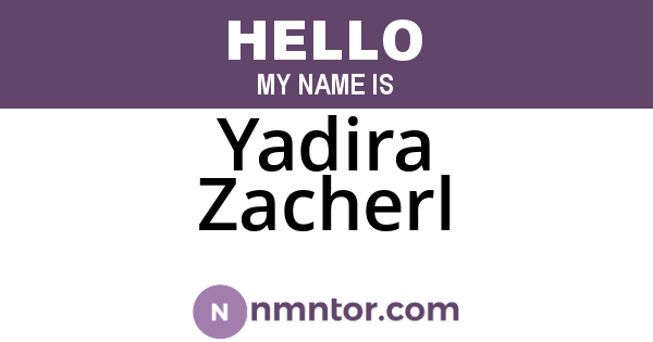 Yadira Zacherl