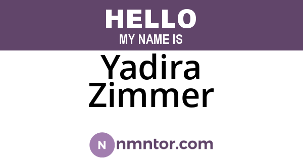 Yadira Zimmer