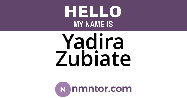 Yadira Zubiate