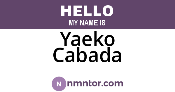 Yaeko Cabada