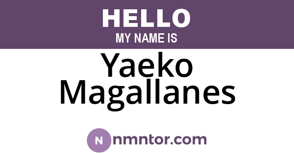 Yaeko Magallanes