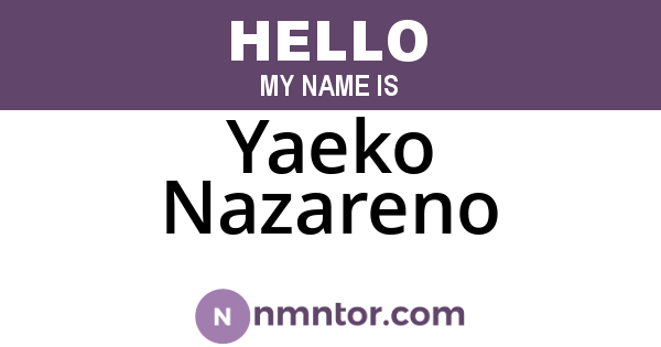 Yaeko Nazareno