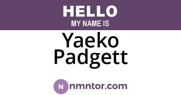Yaeko Padgett