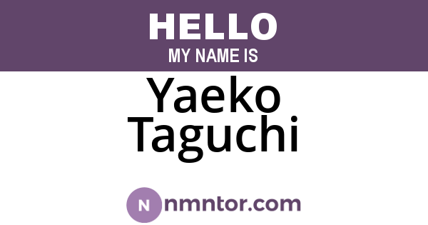 Yaeko Taguchi