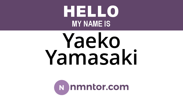 Yaeko Yamasaki