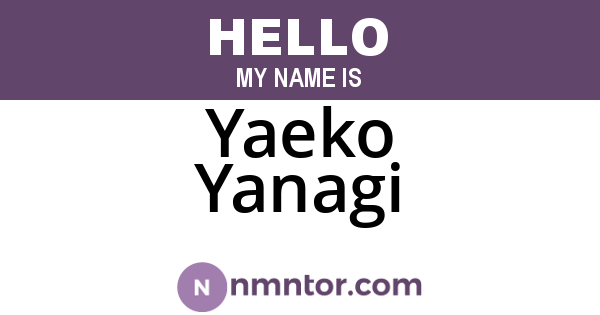 Yaeko Yanagi
