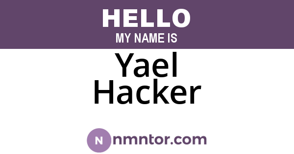 Yael Hacker