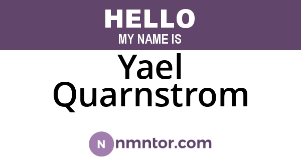 Yael Quarnstrom