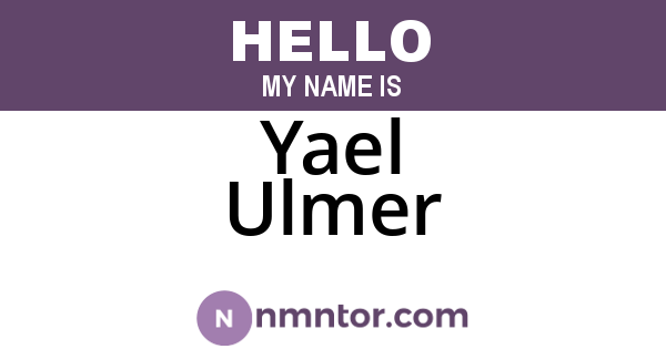 Yael Ulmer