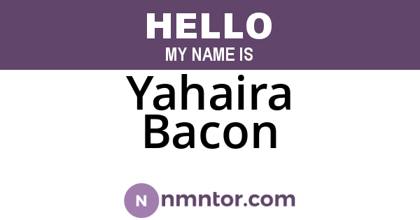 Yahaira Bacon