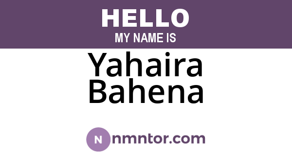 Yahaira Bahena