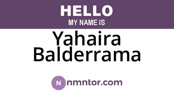 Yahaira Balderrama