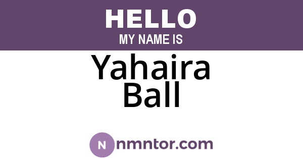Yahaira Ball