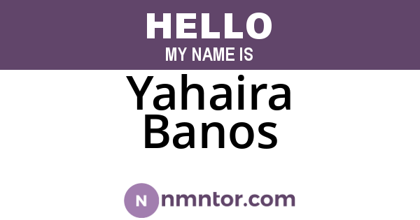 Yahaira Banos