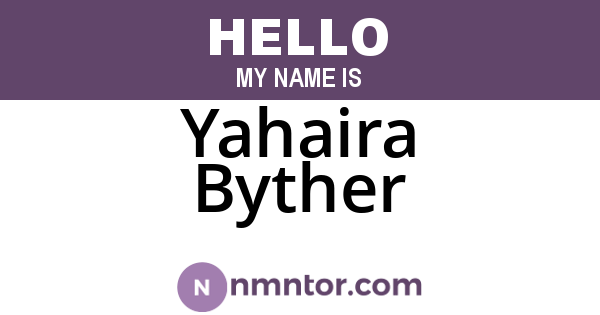 Yahaira Byther