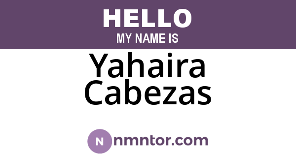 Yahaira Cabezas