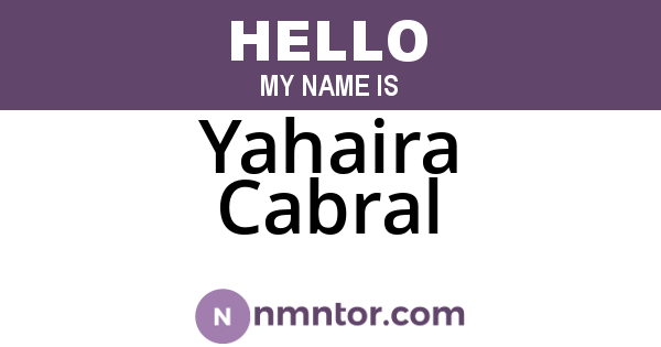 Yahaira Cabral
