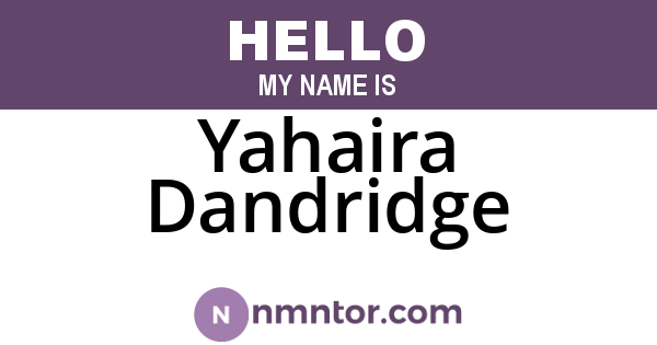 Yahaira Dandridge