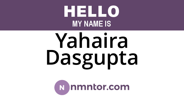 Yahaira Dasgupta