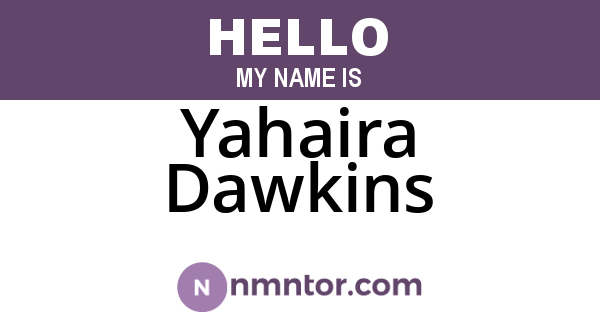 Yahaira Dawkins