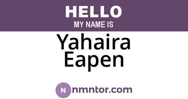 Yahaira Eapen