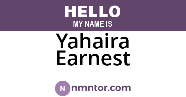 Yahaira Earnest