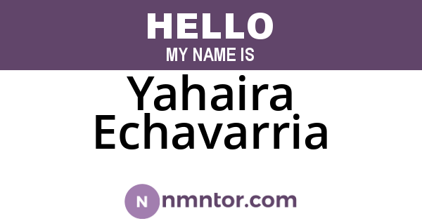 Yahaira Echavarria