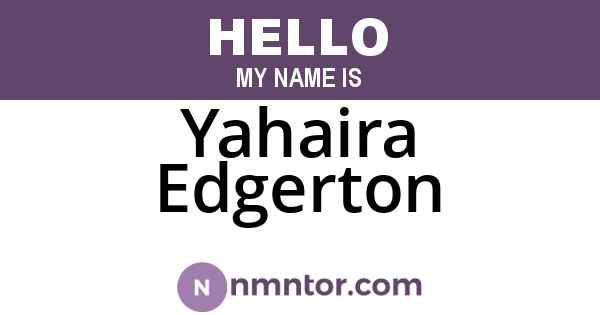 Yahaira Edgerton