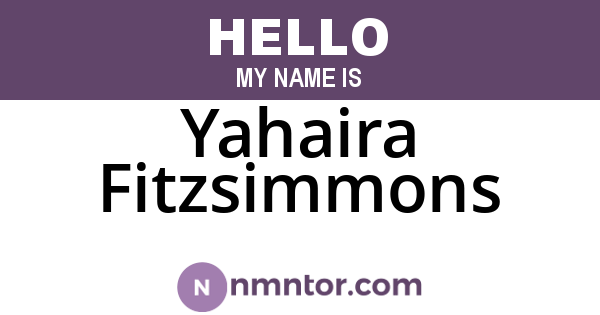 Yahaira Fitzsimmons