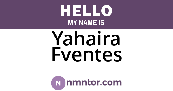 Yahaira Fventes