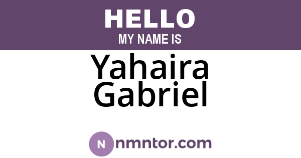 Yahaira Gabriel