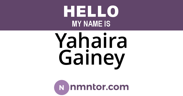 Yahaira Gainey