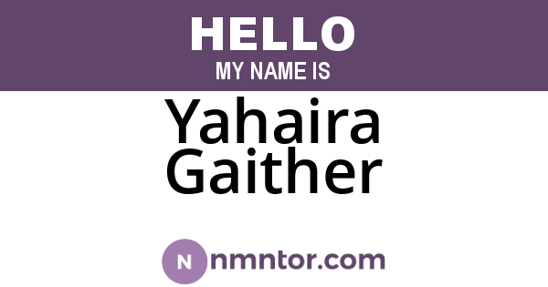 Yahaira Gaither