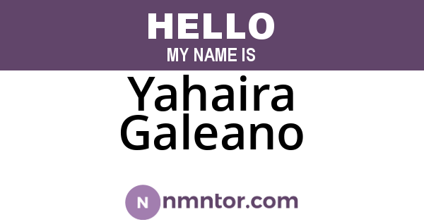 Yahaira Galeano