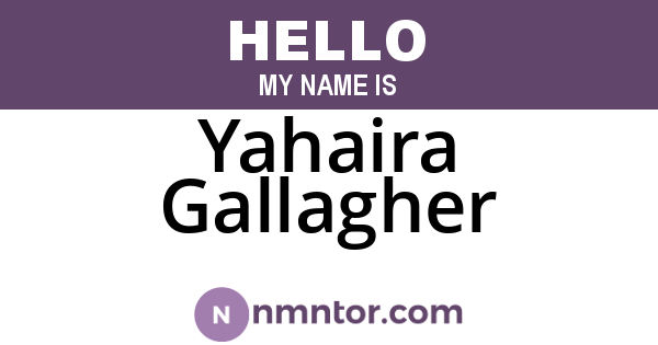 Yahaira Gallagher