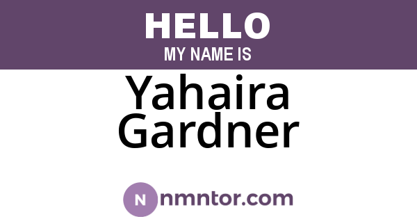 Yahaira Gardner