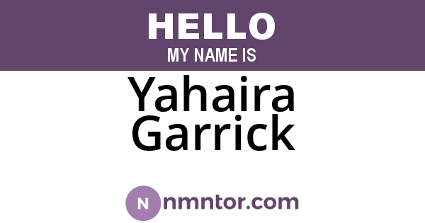 Yahaira Garrick