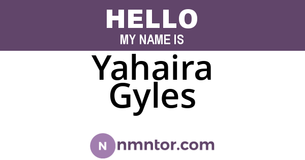 Yahaira Gyles