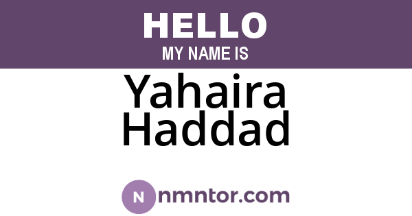 Yahaira Haddad