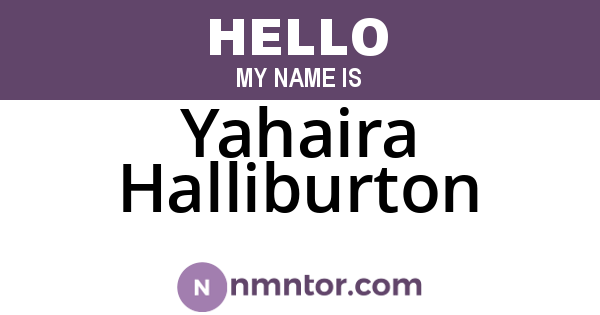 Yahaira Halliburton