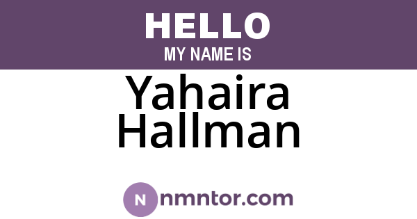 Yahaira Hallman