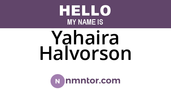 Yahaira Halvorson